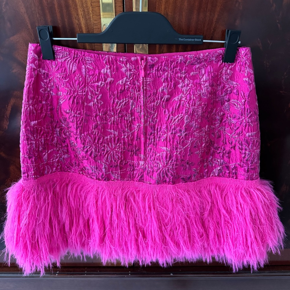 NWT Lilly Pulitzer Charmain Mini Skirt Pink Petal Party Metallic Size 8 - Picture 9 of 15